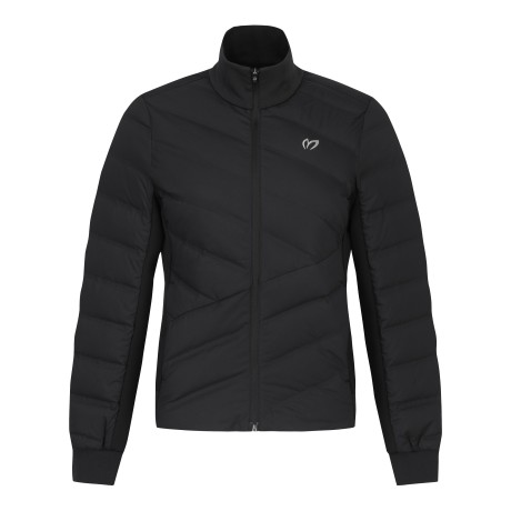 여성 백 엠보 로고 구스다운 점퍼