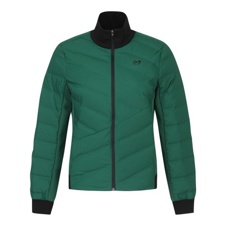 여성 백 엠보 로고 구스다운 점퍼