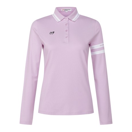 여성 라인 배색 포인트 칼라 티셔츠