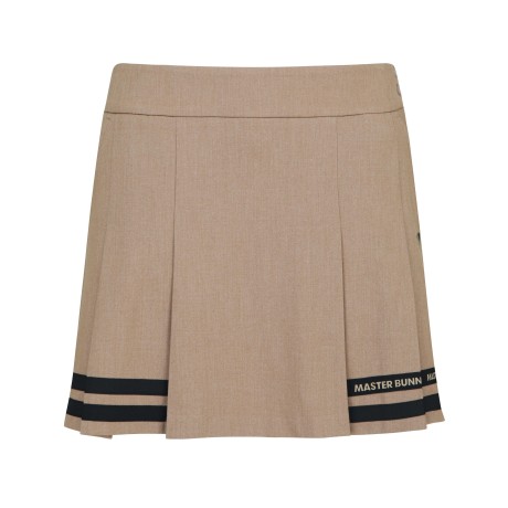 여성 테이프 레터링 플리츠 스커트