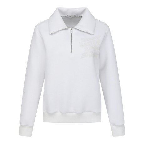 공용 자수 포인트 저지 하프 집업