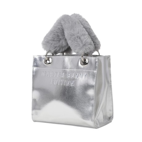 공용 퍼 핸들 로고 토트백