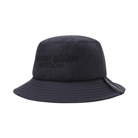 공용 로고 자수 퀼팅 버킷햇