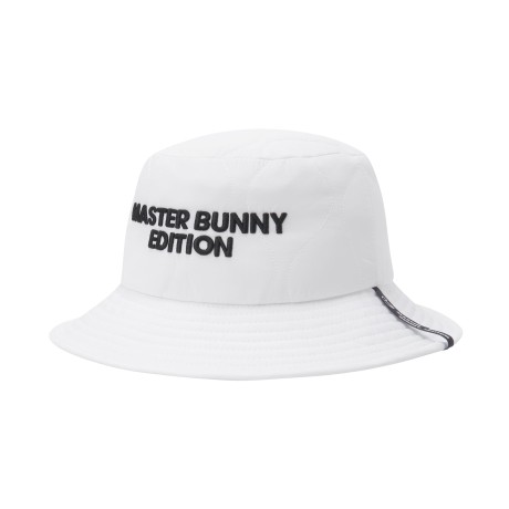 공용 로고 자수 퀼팅 버킷햇