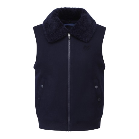 [기간한정 가격인하]공용 백 엠보 로고 에리털 구스 다운 베스트