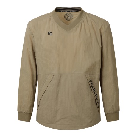 남성 스트라이프 브이넥 방풍 티셔츠