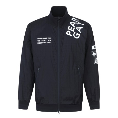 남성 로고 프린팅 체크 집업 점퍼