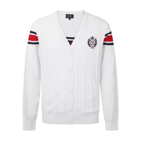 남성 뱃지 레터링 컬러블록 가디건