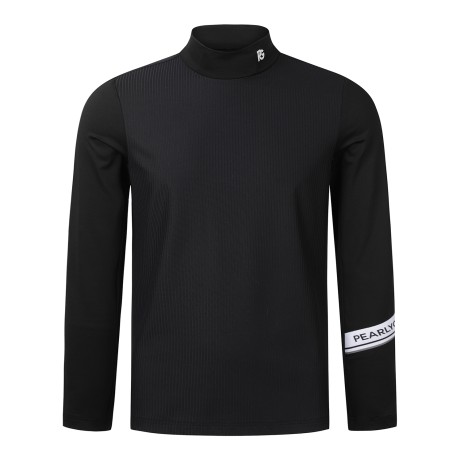 남성 하이넥 골지 긴팔 티셔츠