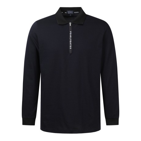 남성 하운드투스 칼라 하프 집업 티셔츠