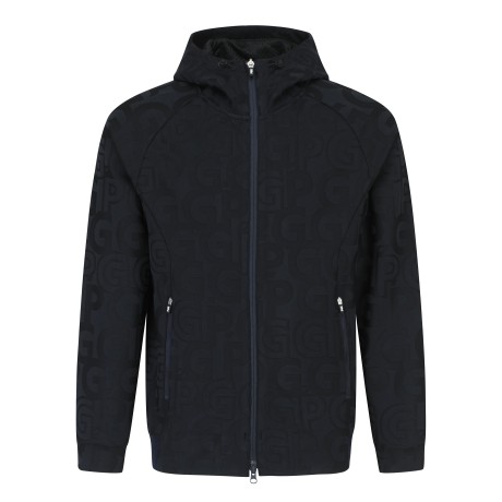 남성 PGG 입체 로고 후드 집업 점퍼