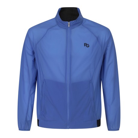 남성 백 펀칭 로고 경량 집업 점퍼