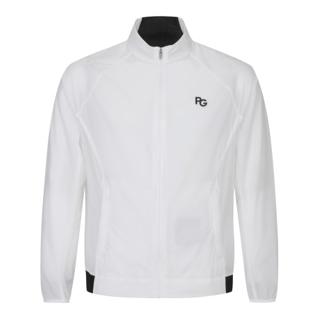 남성 백 펀칭 로고 경량 집업 점퍼