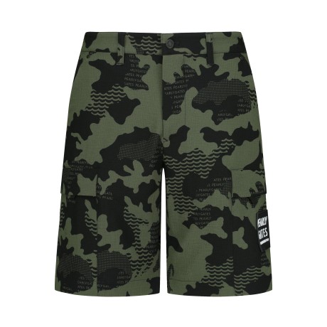 남성 카모 카고 하프 팬츠