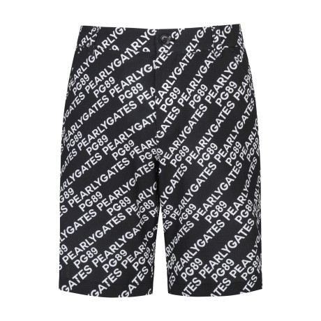 남성 로고 패턴 크링클 하프 팬츠