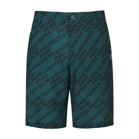 남성 로고 패턴 크링클 하프 팬츠