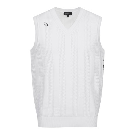 남성 엠보 로고 니트 베스트