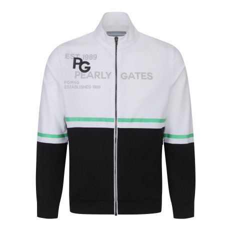 남성 컬러 믹스 로고 집업 점퍼