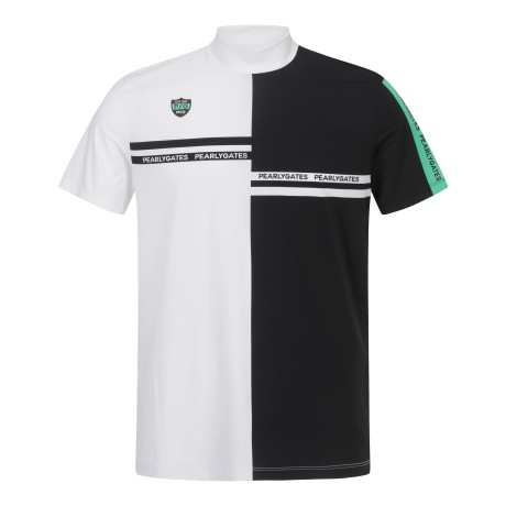 [냉감]남성 컬러 블록 모크넥 반팔 베이스레이어