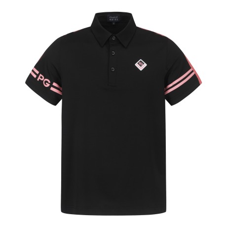 남성 컬러 테이핑 반팔 칼라 티셔츠