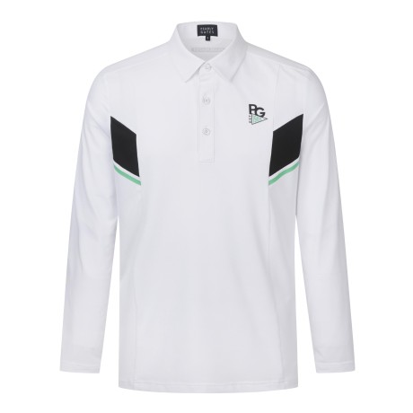 남성 냉감 소매 메쉬 칼라 티셔츠