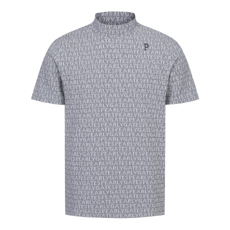 남성 로고플레이 하이넥 반팔 티셔츠