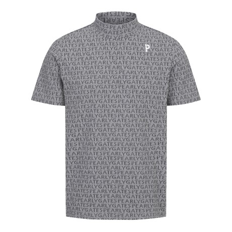 남성 로고플레이 하이넥 반팔 티셔츠