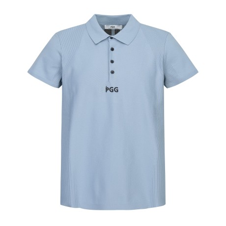 남성 스트라이프 메쉬 반팔 티셔츠