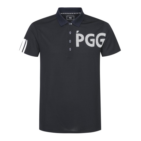 남성 빅 로고 배색 칼라 반팔 티셔츠