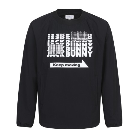 남성 레터링 잭바니 로고 그래픽 풀오버 점퍼