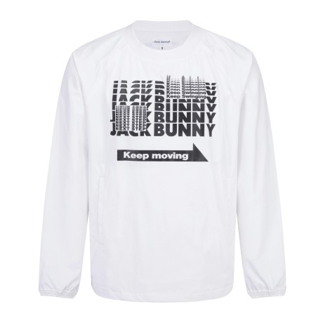 남성 레터링 잭바니 로고 그래픽 풀오버 점퍼