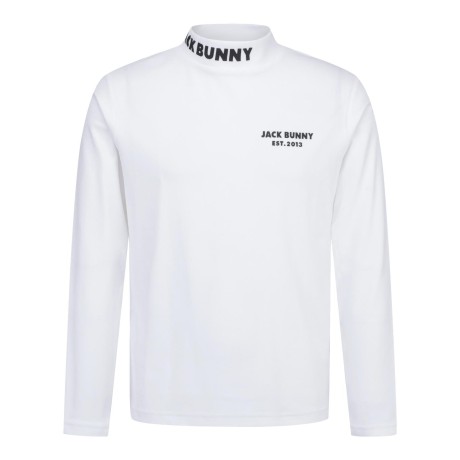 남성 로고 포인트 잭바니 솔리드 모크넥 티셔츠