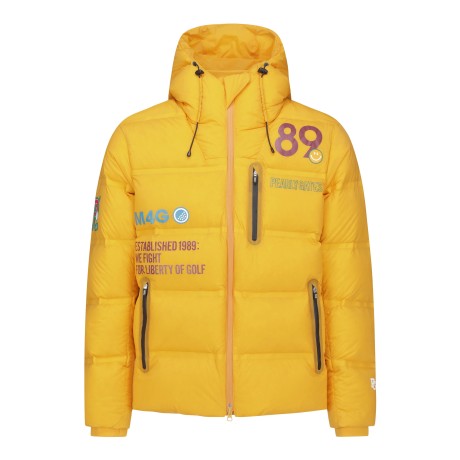 [가격 인하] 남성 로고 후드 다운 점퍼