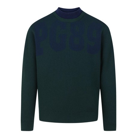 [가격 인하] 남성 컬러 레터링 모크넥 방풍 레이어드 스웨터