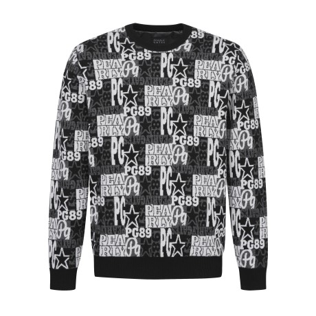 [가격 인하] 남성 로고 체크 방풍 스웨터