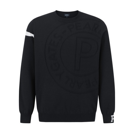 [가격 인하] 남성 사이드 라운드 자카드 스웨터