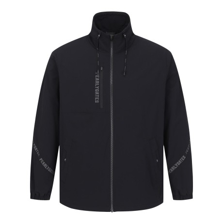 남성 로고 슬리브 웜 집업 점퍼