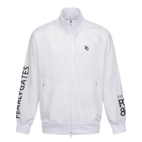 남성 백 패턴 타공 믹스 집업 점퍼