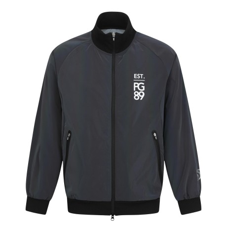 남성 백 로고 홀로그램 타공 믹스 점퍼