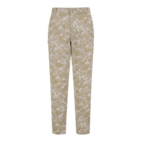 남성 기하학 체커보드 패턴 스트레이트 팬츠