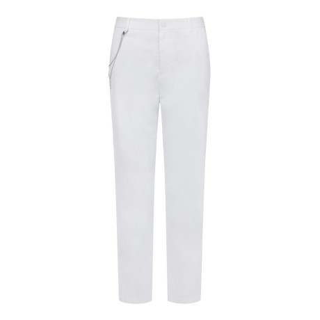 남성 힙 로고 패치 체인 탈착 팬츠