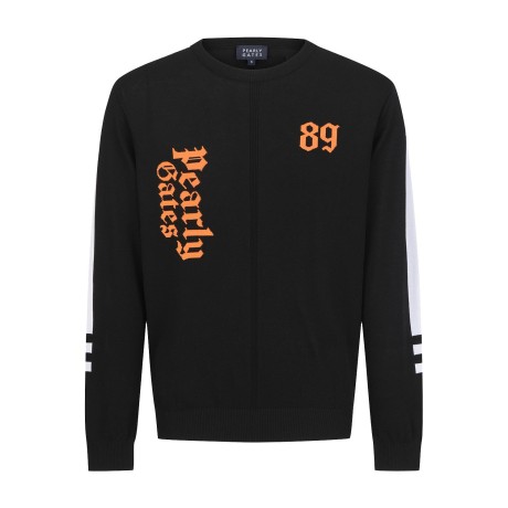 남성 배색 자카드 컬러 블록 스웨터