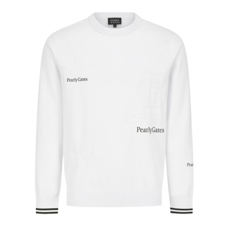 남성 심볼 패턴 긴팔 니트