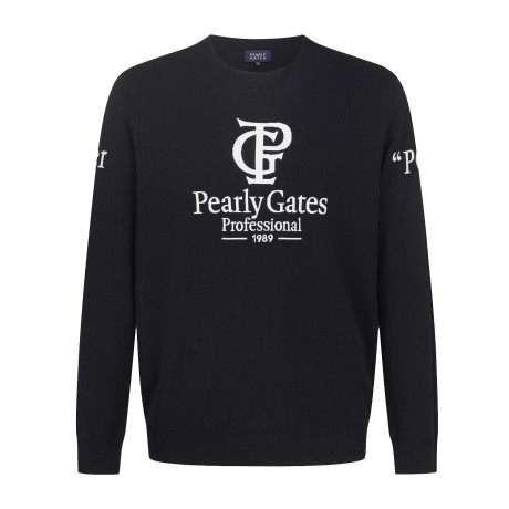 남성 로고 소프트 긴팔 니트