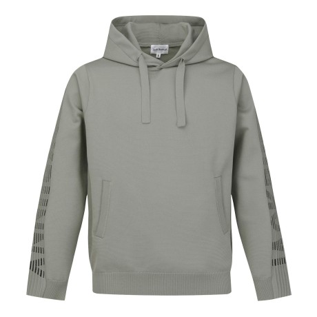 남성 잭바니 로고 슬리브 후드 니트