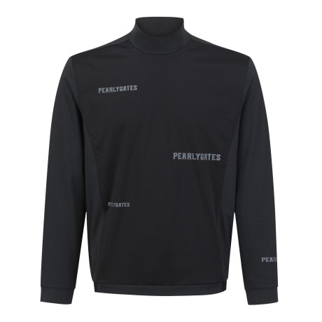 [ONLY BUCKET] 남성 리플렉티브 로고 모크넥 긴팔 티셔츠