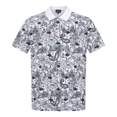 [냉감]남성 페이즐리 칼라 반팔 티셔츠