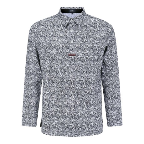 남성 패턴 쿨링 칼라 긴팔 티셔츠