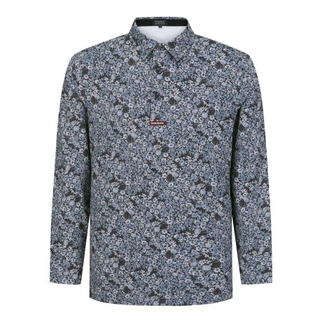 남성 패턴 쿨링 칼라 긴팔 티셔츠