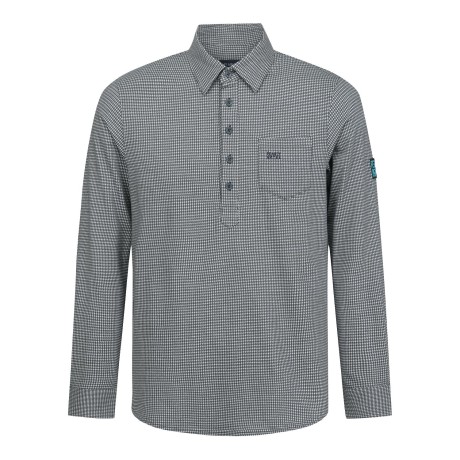 남성 로고 포켓 조직감 칼라 긴팔 티셔츠